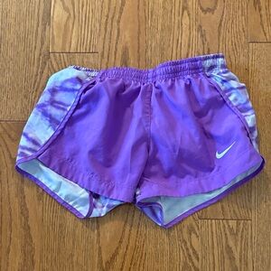 Nike Purple and Blue Tie-Dye Shorts